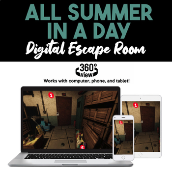 Preview of All Summer in a Day Digital Escape Room Ray Bradbury—Reading Comprehension Game