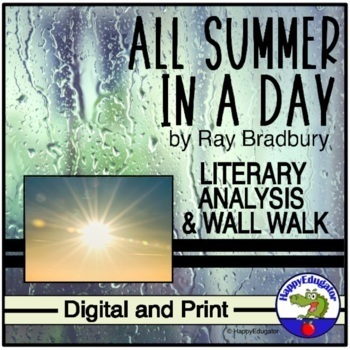 Preview of All Summer in a Day Literary Analysis Wall Walk and Easel Activity