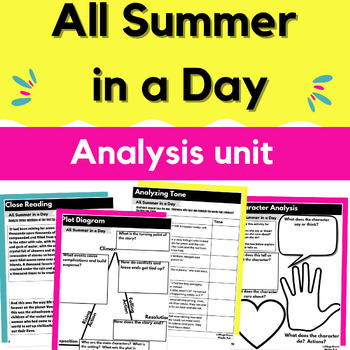 Preview of All Summer in a Day, Ray Bradbury,  Full short story comprehension unit