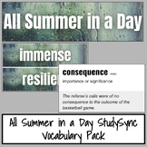 All Summer in a Day StudySync Vocabulary Pack
