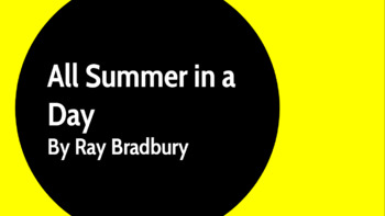 Preview of All Summer in a Day by Ray Bradbury - Hyperdoc