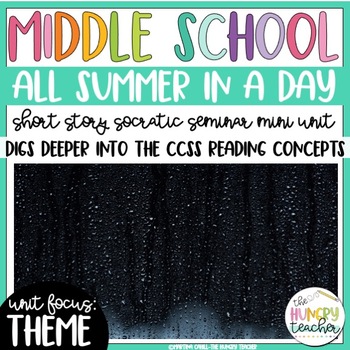 Preview of All Summer in a Day by Ray Bradbury Short Story Unit for Theme and Setting