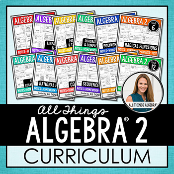 Preview of Algebra 2 Curriculum | All Things Algebra®
