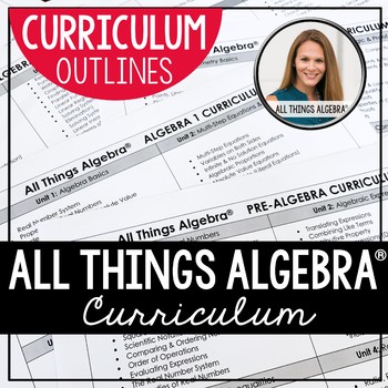 Preview of All Things Algebra® Curriculum Outlines