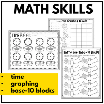 fall math worksheets for 2nd grade skills no prep printables autumn themed
