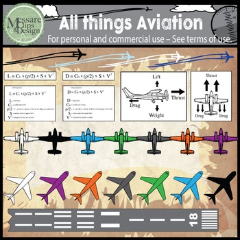 Preview of All Things Aviation Clip Art Set {Messare Clips and Design}