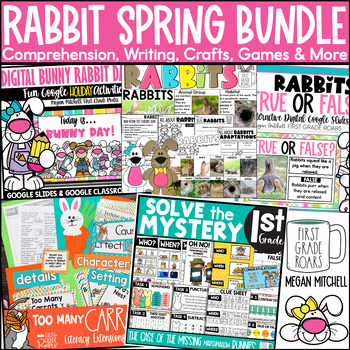 Preview of All Things Bunnies & Rabbits Spring Activities Bundle