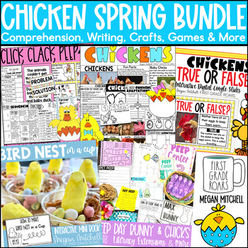 Preview of All Things Chicks & Chickens Spring Activities Bundle