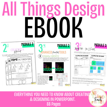 Preview of All Things Design eBook - 88 Pages - I share my FONTS, PROGRAMS & APPS, & more!