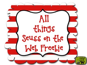 Preview of All  Things Seuss on the  Web Freebie