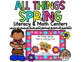 All Things Spring Math and Literacy Centers for Kindergarten