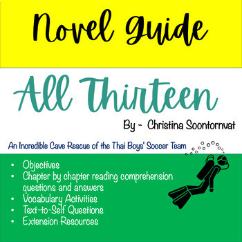 Preview of All Thirteen by Christina Soontornvat Google Classroom Novel Guide