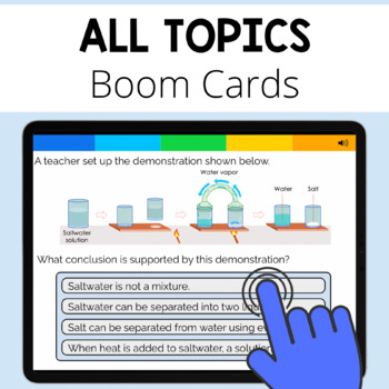 Preview of All Topics BOOM Cards | 5th Grade Science STAAR Review  | STAAR Test Prep