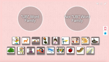 Preview of All "U" Word Family Picture Sort