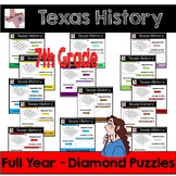 Texas History - All Units - Diamond (Tarsia) Puzzles with 