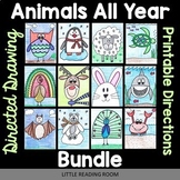 All Year Animals - Directed Drawing Bundle - Fall, Winter,