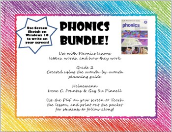 Preview of All Year Bundle Phonics Lessons Pinnell and Fountas Grade 2