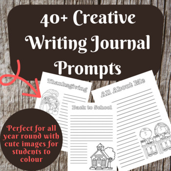 All Year Creative Writing Journal Pages and Prompts | TPT