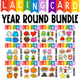 All Year Lacing Cards For Kids Big Bundle (Preschool, Sped