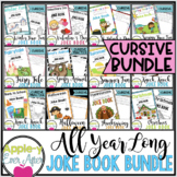All Year Long Themed CURSIVE Practice Joke Book Bundle