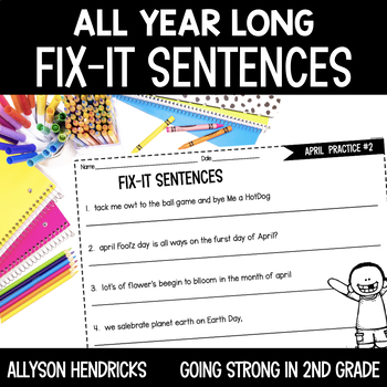Preview of Fix-It Grammar Sentences | All-Year Grammar Practice