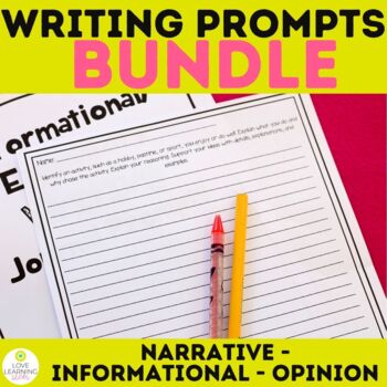 Preview of Opinion Narrative and Informative Writing Prompts for Quick Writes - Easel