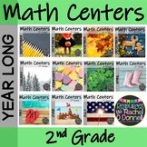 Year Long Math Centers Second Grade Bundle