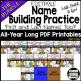 All-Year Long; Seasonal Name Building Practice Literacy Ce