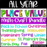All Year Place Value Activities Math Craft w/ Spring, East
