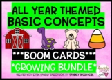 All Year Themed Basic Concepts BOOM CARDS Growing Bundle