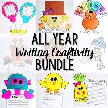 Preview of All Year Writing Crafts Bundle