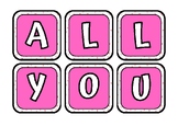 All You Need is Love (Bulletin Board Letters for Valentine's Day)