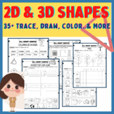 All about 2D and 3D Shapes worksheets