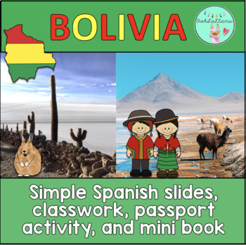 Preview of All about Bolivia: Spanish Slides, Classwork, Mini Book, Passport