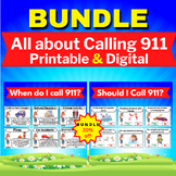 All about Calling 911. Printable & Digital Bundle for Prek
