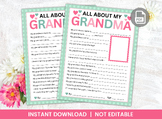 All about GRANDMA Questionnaire Survey, Mother's Day Lette