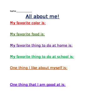 Preview of All about Me