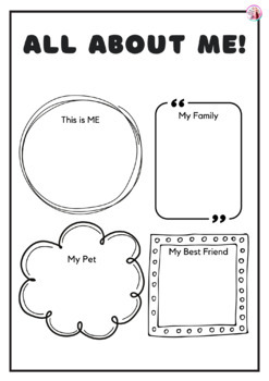 All about Me Templates Back to School by The Resourceful English Teacher