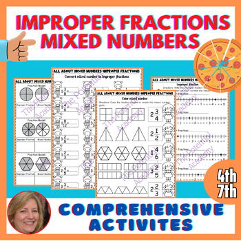 Preview of All about Mixed Numbers and Improper Fractions, Converting, Place The values
