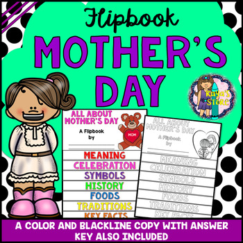 Preview of Mother’s Day Celebration Flipbook (All About Mothers Day Facts & Activities)