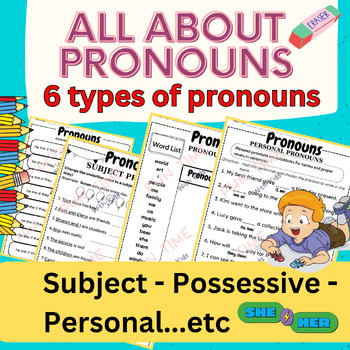Preview of All about Pronouns, Personal, Subjects & Objects, Possessive Pronouns and More