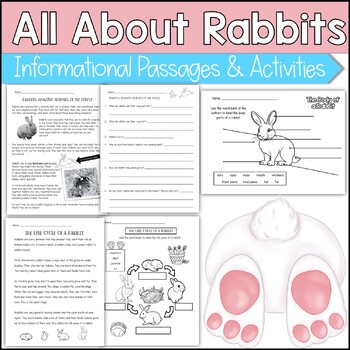 Preview of All about Rabbits | Spring/Easter Nonfiction Passages and Activities