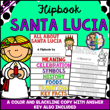 Preview of Santa Lucia Research Flipbook (All About Saint Lucia’s Facts & Activities)