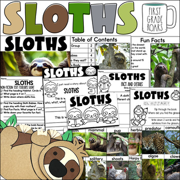 Preview of All about Sloths Nonfiction Informational Text Unit