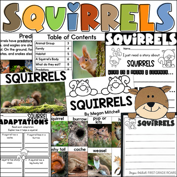 Preview of All about Squirrels Nonfiction Informational Text Unit