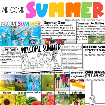 Preview of All about Summer Nonfiction Informational Text Unit Seasons