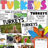 All about Turkeys Nonfiction Informational Text Unit