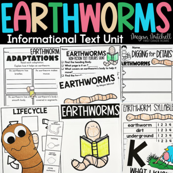 Preview of All about Worms  Nonfiction Earthworm Unit 