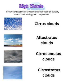 All about clouds by Asha's Adventures | TPT