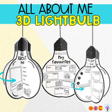 All about me- 3D lightbulb- Todo sobre mí- back to school 